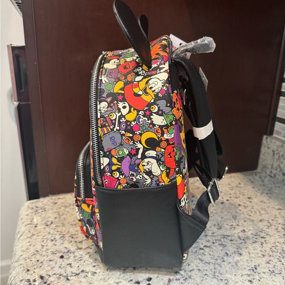 Disney Loungefly Halloween allover print Pumpkin &Ghost Mini Backpack - Picture 3 of 6